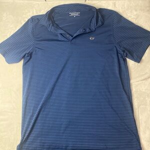 Vineyard Vines Blue Striped Polo Shirt
